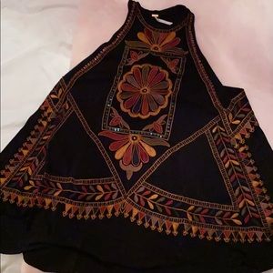 Free people Embroidered tank top